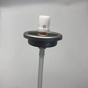 Valve for carburetor cleaner spray bottle mechanism